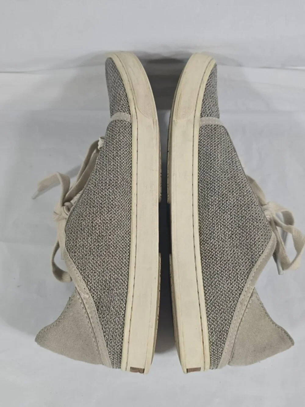 Olukai Pehuea Li Tapa Knit Sneakers Women Size 9 Gray Lace Up Travel Resortwear